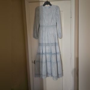 Born on Fifth X Antonio Melani Primrose Embroidered Eyelet Maxi Dress Size 0
